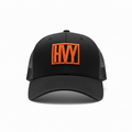 HVY BLK Orange Thred Trucker