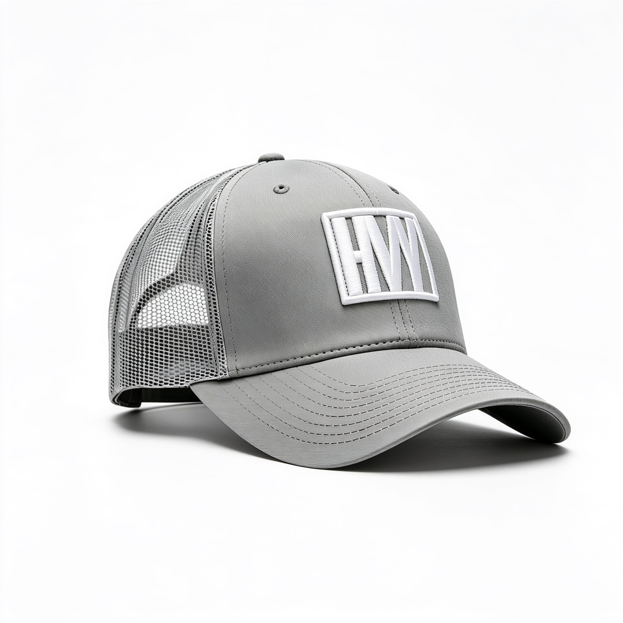 Steal/White HVY Trucker